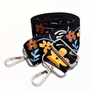 Strap Tali Tas Katun Bunga Elegan Adjustable 125 cm Lebar 4 cm