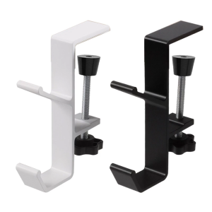 Adjustable Double Layer Aluminum Alloy Headphone Stand Wide Compatibility Easy Assembly For Desk Organization