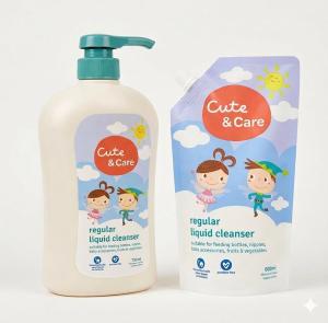 Cute & Care Regular Liquid Bottle Cleanser & Refill Value Pack