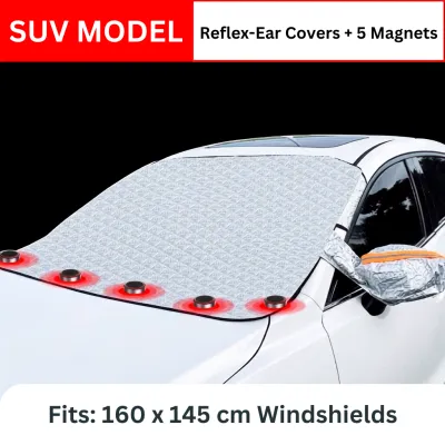 ✅2026 NEW✅JOMO Universal Car Windshield Sunshade Cover Magnetic Waterproof UV Protection Heat Shield SUV Sedan