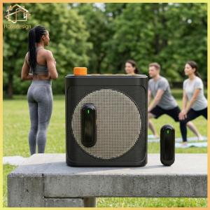 Portable Speaker Megaphone with Dual Lavalier Lapel Clip BT Microphone Rechargeable Speaker for Training Meetings & Outdoors