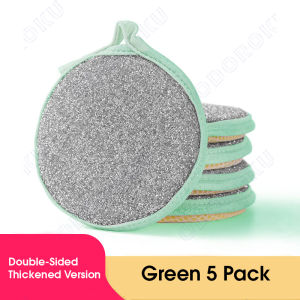 ODOROKU Non-Scratch Dual Sided Thick Dishwashing Cleaning Sponge Antibacterial Multipurpose Reusable Magic Sponge Cloth Multifunctional Scrubber Sponge Scouring Pad Hangable Cleaning Sponges Kitchen Utensils Dishes Sinks Stoves Mirror Window Tile Stains