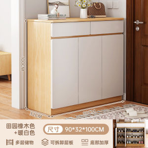 Doorway cabinet shoe cabinet against the wall home entryway storage large capacity solid wood cabinet indoor large shoe rack integrated entryway storage Q5UJ