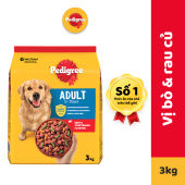 Thức Ăn Cho Chó Lớn PEDIGREE Vị Bò Và Rau Củ - Dinh dưỡng Hoàn Thiện cho một Chú Chó 1+ Tuổi Hạnh Phúc & Khỏe Mạnh