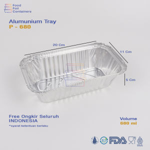alumunium foil cup BX 680 / P680 + TUTUP MIKA