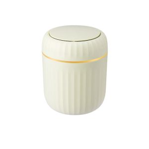 GAOSU Hình tròn/Tam giác Thùng rác mini để bàn Loại báo chí Chống trơn trượt Thùng rác nhỏ có nắp Ổn định Chống thấm nước Hộp đựng đồ để bàn Phòng ngủ