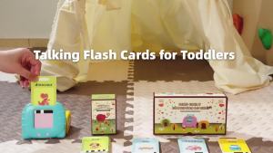 Talking Flash Cards for Toddlers 1 2 3 4 Year Olds Montessori Language Learning with 224 Words Pocket Speech Therapy and Autism Playthings Childrens Sensory Educational Device