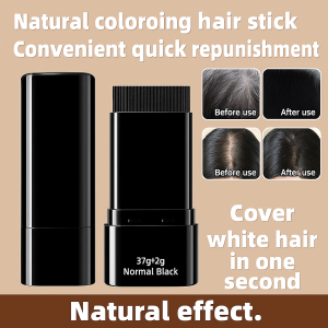 Herbal Formula Hair Dye Stick Non-Damage Hair Dye Comb Waterproof Sweatproof Anti-Smudge  Long-Lasting Temporary Color Hide Bald