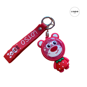 Móc Khóa Gấu Dâu Thơm LINDO Móc Khóa Xinh Xắn Quà Tặng Đáng Yêu Treo Balo Cặp