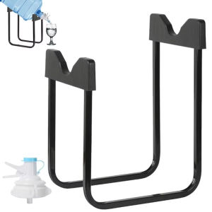 1Set Water Barrel Holder Metal Frame Water Dispenser Stand Easy Flow Nozzle for Home Office Rak Botol