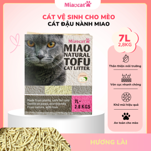 Cát vệ sinh đậu nành MIAO 7L hương Lài cho mèo khử mùi nhanh chóng - MIAOCAT