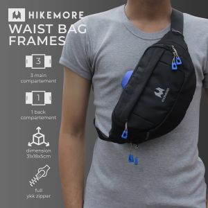 Tas Pinggang Pria Fashionable Outdoor Hikemore Frames - 2 Kompartemen Utama - Original - Join sebagai Dropshiper dan Reseller Hikemore Official (CEK VIDEO)