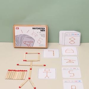 Game Learning Thinking Matchstick Puzzle Board Games Montessori Match Stick Creative Thinking Match Logic Training Educational Toy