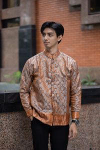Baju koko pria dewasa bahan kain songket