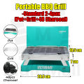 Portable BBQ Charcoal Grill  Disposable BBQ Grill ｜Fast Ignition Charcoal Grill for Indoor and Outdoor Picnic ｜Stainless Steel Barbecue Pot | BBQ Pit. 