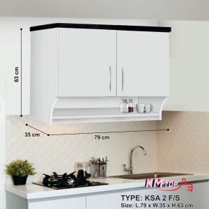 Lemari Gantung Kitchen Set Minimalis KSA 3 Pintu Rak Atas Dinding Dapur Rak Serbaguna