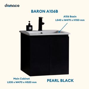 Baron A106B Stainless Steel Basin Cabinet With Sit In Basin & Heavy Duty OEM Vanity & Mirror Cabinet Sets