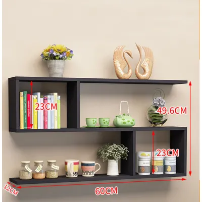 No drilling Room Organizer Storage Shelves for Wall Wooden Wall Rack Hanging Wall Decoration Shelf Study Room Organizer Rack