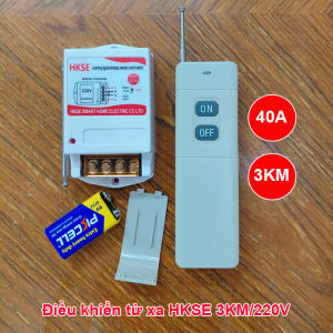 Bộ công tắc điều khiển máy bơm nước  220v 40A HKSE-3km (3000m) bộ điều khiển điện từ xa rf
