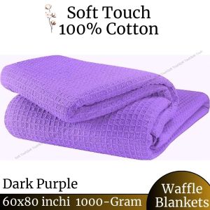 Waffle Combed Cotton Blanket 100% Cotton 60x80inches Selimut Viral Thermal Blanket Hospital Thermal Blanket Queen Size