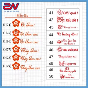 Con dấu mộc dấu dấu cô khen dấu mực đỏ phê bài giáo viên