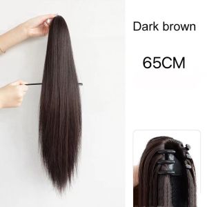 45cm Grip Clip Loại Thẳng Horsetail Wig Nối tóc thẳng Horsetail Wig Nối tóc Grip Clip Loại Horsetail Wig Sợi tổng hợp chịu nhiệt Tăng chiều dài tóc Tự nhiên đẹp và hào phóng Nhiều màu sắc có thể lựa chọn