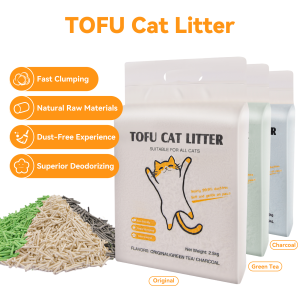 Tofu Cat Litter 1.9KG Flushable Cat Litter Quick Clumping 豆腐猫砂