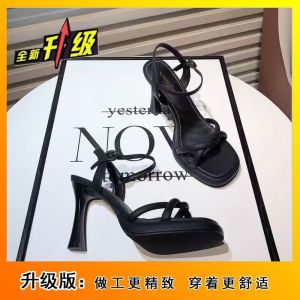 [Free Shipping] New Style Sandals Fashionable Sandals Square-Toe Open-Toe Stiletto Heels Perfect With Dresses Soft Criss-Cross Straps