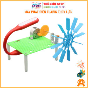 [Stem thủy điện] Máy phát điện tuabin thủy lực. Bộ mô hình đồ chơi khoa học công nghệ sáng tạo lắp ráp sản phẩm stem