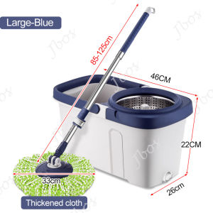 Jbos Mop With Spinner Complete Set Upgrade 360° Tornado Extended Dual Drive mop Floor Cleaning Heavy Duty Wet and Dry