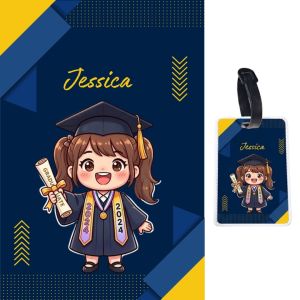 【Graduation Collection】Personalised Sublimation Luggage Tag Heat Transfer Travel Valentines Birthday Anniversary Teachers Day Christmas Graduation Gift