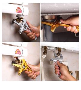 Multi-function Adjustable Wrench Adjustable 6mm - 68mm Aluminium Alloy large Open Wrench Universal Spanner Repair Tool for Water Pipe Screw Bathroom / Bathroom Wrench(3 Styles Wrench)