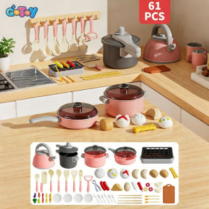 【28-110pcs】Cooking Set Toys for kids Pink Kitchen Toys Girls/Boys Pretend Play Birthday Gifts