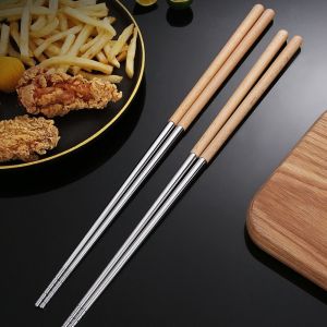 CUNXIN ก๋วยเตี๋ยวซูชิ ยาวเป็นพิเศษ ที่จับไม้จับ ธรรมชาติตามธรรมชาติ อุปกรณ์ทำอาหารทำอาหาร เครื่องมือทอดทอด เครื่องใช้ในครัว ตะเกียบตะเกียบตะเกียบ