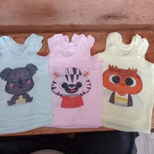 12PCS Kaos dalam anak sablon singlet bayi dan anak laki laki dan perempuan BB 1-25 kg