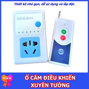 Ổ cắm điều khiển từ xa xuyên tường tắt mở máy bơm đèn quạt tiện nghi an toàn bao bền