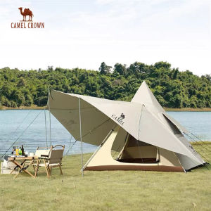 CAMEL CROWN 5-6 People Outdoor Tent Indian Portable Rainproof Sunscreen Folding Automatic Pyramid Exquisite Camping Tent