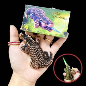 HCM Bật Lửa Khè Xài Gas Hình Con Cá Sấu Kim Loại Độc Lạ
