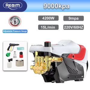 REAIM Heavy Duty Pressure Washer - 4800W Turbo High Pressure Portable Power Sprayer for Car & Home Cleaning (220V)
