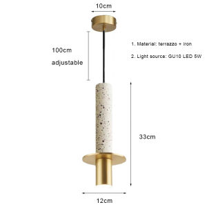 Đá Cẩm Thạch GU10 LED Đèn có dây treo hiện đại Bắc Âu Đèn thả chiếu sáng trong nhà trang trí phòng ở Đèn treo cho phòng ăn phòng ngủ cạnh giường ngủ