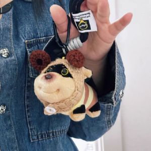 APPOINT การ์ตูนลายการ์ตูน พวงกุญแจสุนัขผึ้ง น่ารักน่ารักๆ โบว์น๊อต ตุ๊กตาผ้าพลัฌ แฟชั่นสำหรับผู้หญิง ตลกๆ พวงกุญแจรถกุญแจ เพื่อนเพื่อนเพื่อน