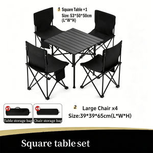 Foldable Camping Table Chairs Set Portable Table Chairs For Outdoor Hiking Beach Picnic Travel