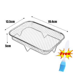 Yespery miễn phí cọ vẽ sơn dầu nồi chiên ít dầu Giá Nướng lò thép không gỉ nướng chủ Kệ Airfryer phụ kiện
