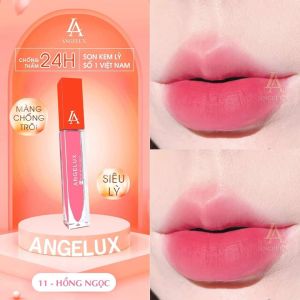 SON KEM LÌ ANGELUX WATER PROOF (12 Màu) -Siêu lỳ màng chống trôi kháng nước 24h dưỡng môi căng bóng cực xinh – 12 Cam orange