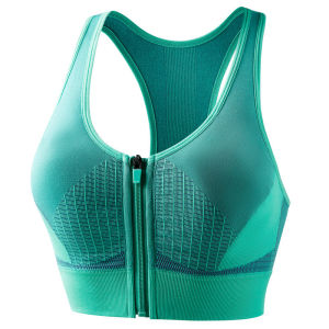 Bra Sport Gym Yoga Bra Olahraga Wanita Tanpa Kawat Atasan Sport Bh Gym Tank Top Bra Dengan Resleting Depan BH36