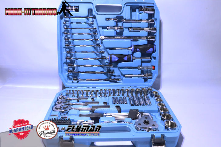 Flyman Rachet Set Flyman Socket Wrench Set 121 Pcs. 6 Point (3 Sizes - 1/4