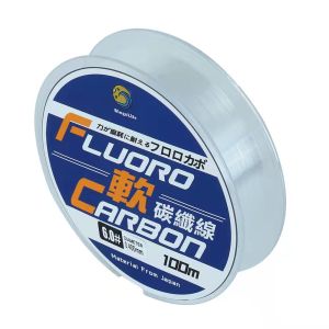 Bingolife Senar Pancing Fluorocarbon Kuat Max 14.4kg Anti Kriting Senar Pancing 0.45mm Jepang Carbon Fishing Line 100m Transparan