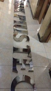 Huruf timbul satainlis full 3D/sekolah/kantor/hotel/klinik/taman/hotel dll Huruf Timbul Stainless Steel 3D Desain Huruf Timbul Untuk Kantor - Lazada