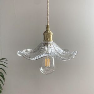 Glass Pendant LightCrystal ChandelierModern DroplightBedroom Living Room Bar Ceiling Lighting