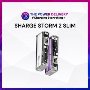 Pin sạc dự phòng trong suốt xuyên thấu SHARGE Storm 2 Slim 130w 20000mah 1C1A siêu nhỏ gọn với màn hình LED